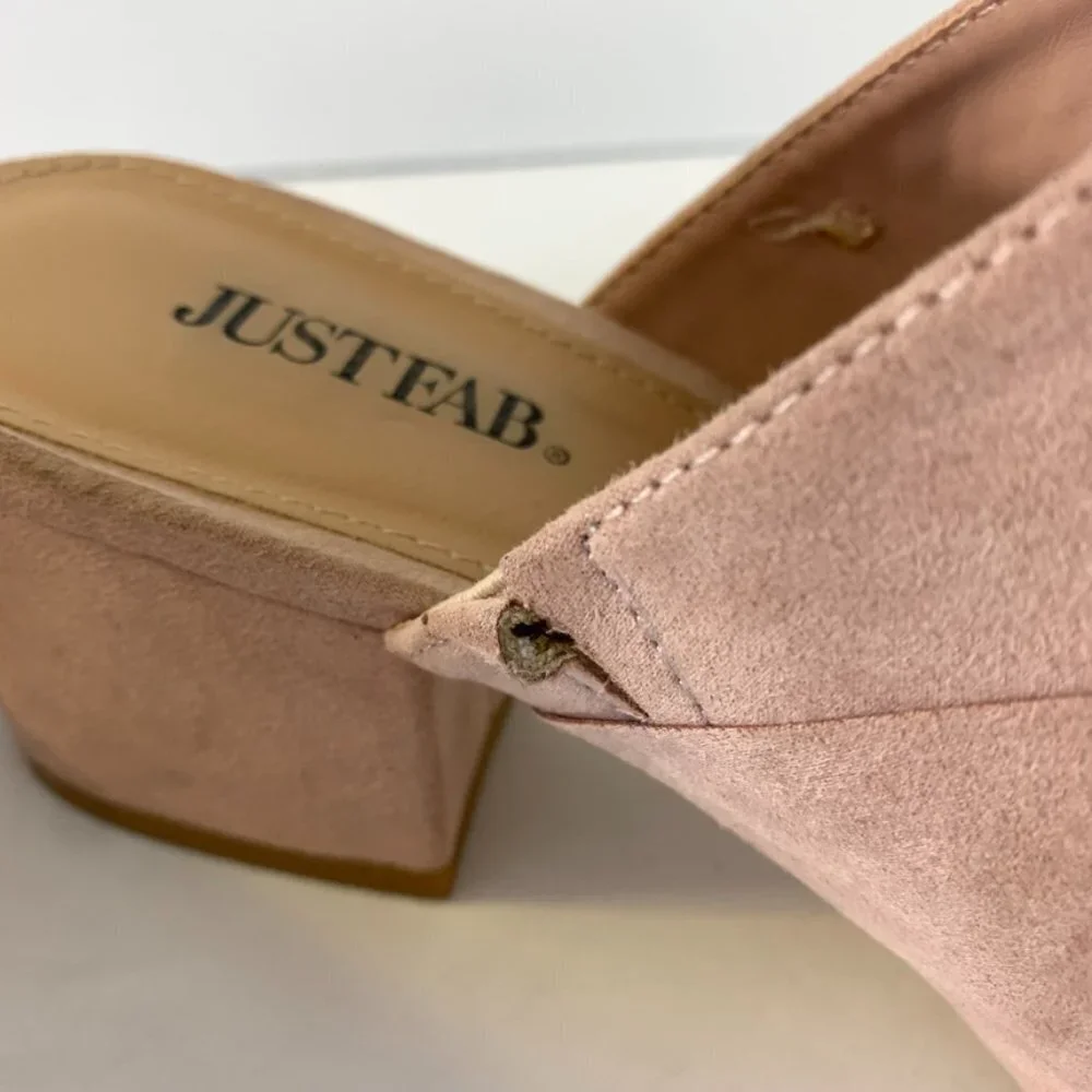 JustFab Blush Pink Minna Heeled Mule